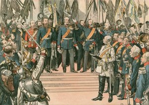 Guillaume Ier, roi de Prusse et premier empereur allemand (1797-1888), reconnu comme le Kaiser du nouvel Empire allemand au Traité de Versailles en 1871