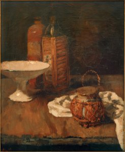 Nature morte avec bouteille de marasquin et bol