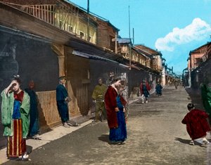 Japon, île de Honshu, région de Kanto, vie de rue à Tokyo, date de l