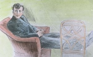 Le voyage inaugural du Titanic 1912, probablement une illustration de Harold Bride, opérateur télégraphique du Titanic, histoire, historique, diapositive en verre colorée à la main