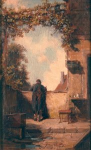Vieil homme sur la terrasse