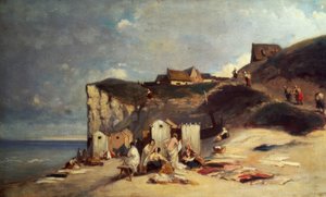 Femmes se baignant à la mer près de Dieppe I