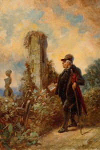 Le curé de campagne avec le bréviaire