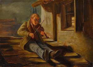 Le violoniste cornu - Carl Spitzweg