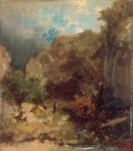 Fille dans la forêt - Carl Spitzweg