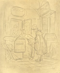 Zollvisitation I, milieu-fin du 19ème siècle, vers 1924 - Carl Spitzweg