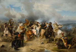 Mort du roi Gustave II Adolphe de Suède à la bataille de Lützen, 1855