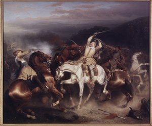 Le roi Gustave II Adolphe de Suède à la bataille de Trzciana