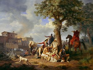 Scène de la guerre d