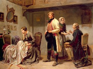 Un toast aux fiancés - Carl Wilhelm Huebner