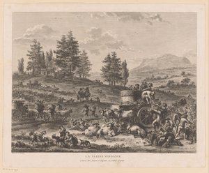 Vendange dans un paysage - Carl Wilhelm Weisbrod