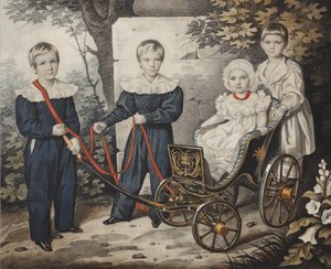 Portrait des enfants Talyzin, début des années 1830 - Carl von Hampeln