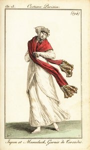 Femme en jupon et sur-robe mamelouk, Paris - Carle (after) Vernet
