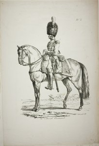 Garde royale, soldat normand monté et cheval, n° 2