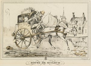 Scènes de la vie quotidienne, Route et Chemins : Route de Saint-Cloud - Carle Vernet