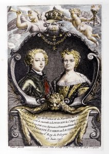 LOUIS XV et MARIE LECZINSKA: Louis XV (15 ans) et Marie Leczinska (22 ans)