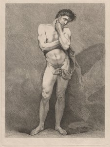 Homme debout en pose pensive - Carle van Loo