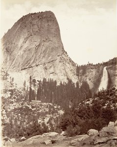 Cap de la Liberté et Nevada Fall, Yosemite, vers 1872, imprimé vers 1876 - Carleton E. Watkins.