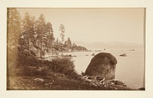Quatre scènes de chemin de fer et quatre vues du lac Tahoe : Lac Tahoe depuis Artist Point - Carleton E. Watkins