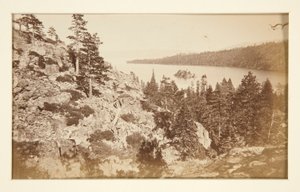 Quatre scènes de chemin de fer et quatre vues du lac Tahoe : Emerald Bay, lac Tahoe - Carleton E. Watkins