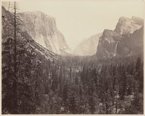 La vallée de Yosemite depuis le sentier de Mariposa - Carleton E. Watkins