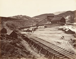 Eureka Quartz Mill et Flume, Nevada - Carleton Emmons Watkins