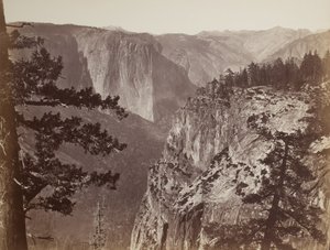 Première vue de la vallée de Yosemite depuis le sentier de Mariposa, 1865-66 - Carleton E. Watkins