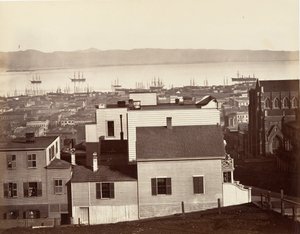 San Francisco, de California et Powell Streets, 1864, imprimé vers 1876 - Carleton Emmons Watkins
