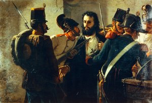 Ugo Bassi dans la prison de Comacchio, par Carlo Ademollo (1825-1911)