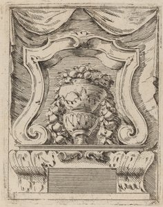Motif architectural avec fruits dans un vase - Carlo Antonio Buffagnotti