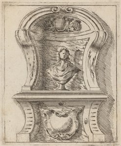 Motif architectural avec un buste - Carlo Antonio Buffagnotti