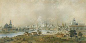 Vue du Kremlin de Moscou depuis le Pont Ustinsky