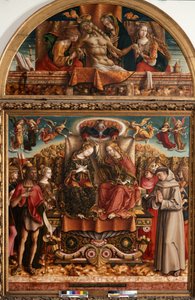 Couronnement de la Vierge avec la Sainte Trinité et les Saints - Carlo Crivelli