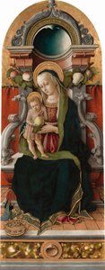 Madone et enfant en trône avec donateur, 1470