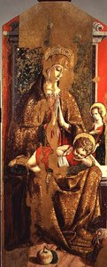 Madone et Enfant, panneau central du deuxième triptyque de Valle Castellamo