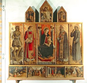 Madone et Enfant avec des saints, polyptyque, 1468