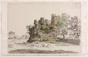 Le soi-disant sépulcre des frères Curiatii à Albano, avec l
