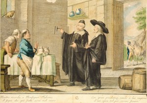 Prêtre Arlotto, par Carlo Lasinio (1759-1838), gravure en couleur - Carlo Lasinio