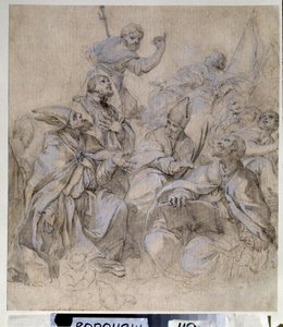 Dessin préparatoire à la fresque de l