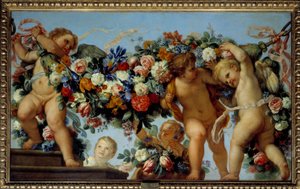 Amour et guirlandes de fleurs