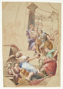 Un général victorieux en audience chez un couple souverain - Carlo Maratti