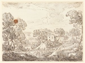 Habitation paysanne dans un pays boisé - Carlo Marchionni