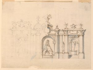 Colonnade avec fontaine