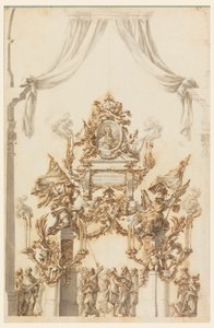 Conception pour un catafalque pour Charles Emmanuel III de Sardaigne