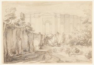 Conception pour un hémicycle, Villa Albani, Rome, Italie