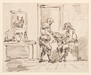 Dessin, Scène de genre, 1725-50