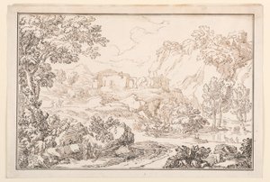 Dessin, Un paysage, 1770-86