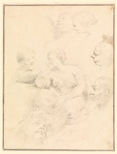 Dessin, esquisses figuratives, 1775 - Carlo Marchionni