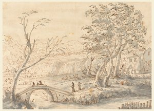 Paysage avec pont - Carlo Marchionni