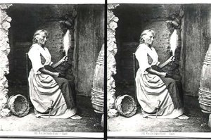 Vieille femme filant, Capri, c.1865